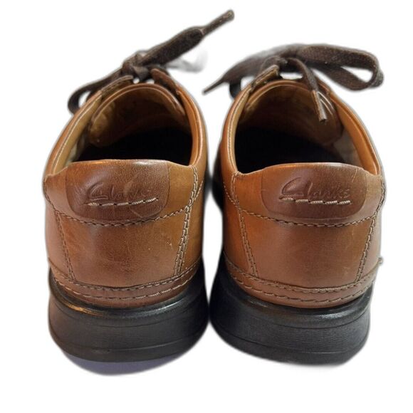 Clarks Collection‎ Touareg Vibe Men’s Lined Brown Oxford Shoes Size 9